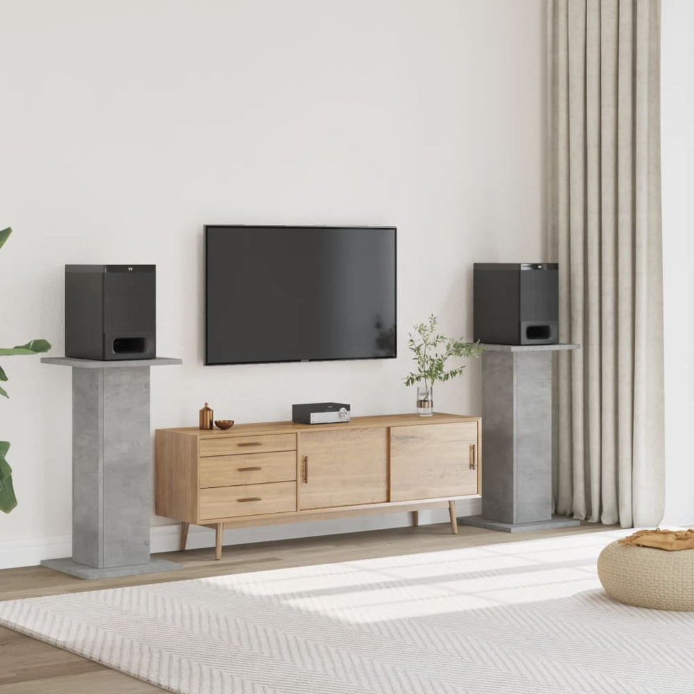 Lautsprecherständer Betongrau, 2er Set