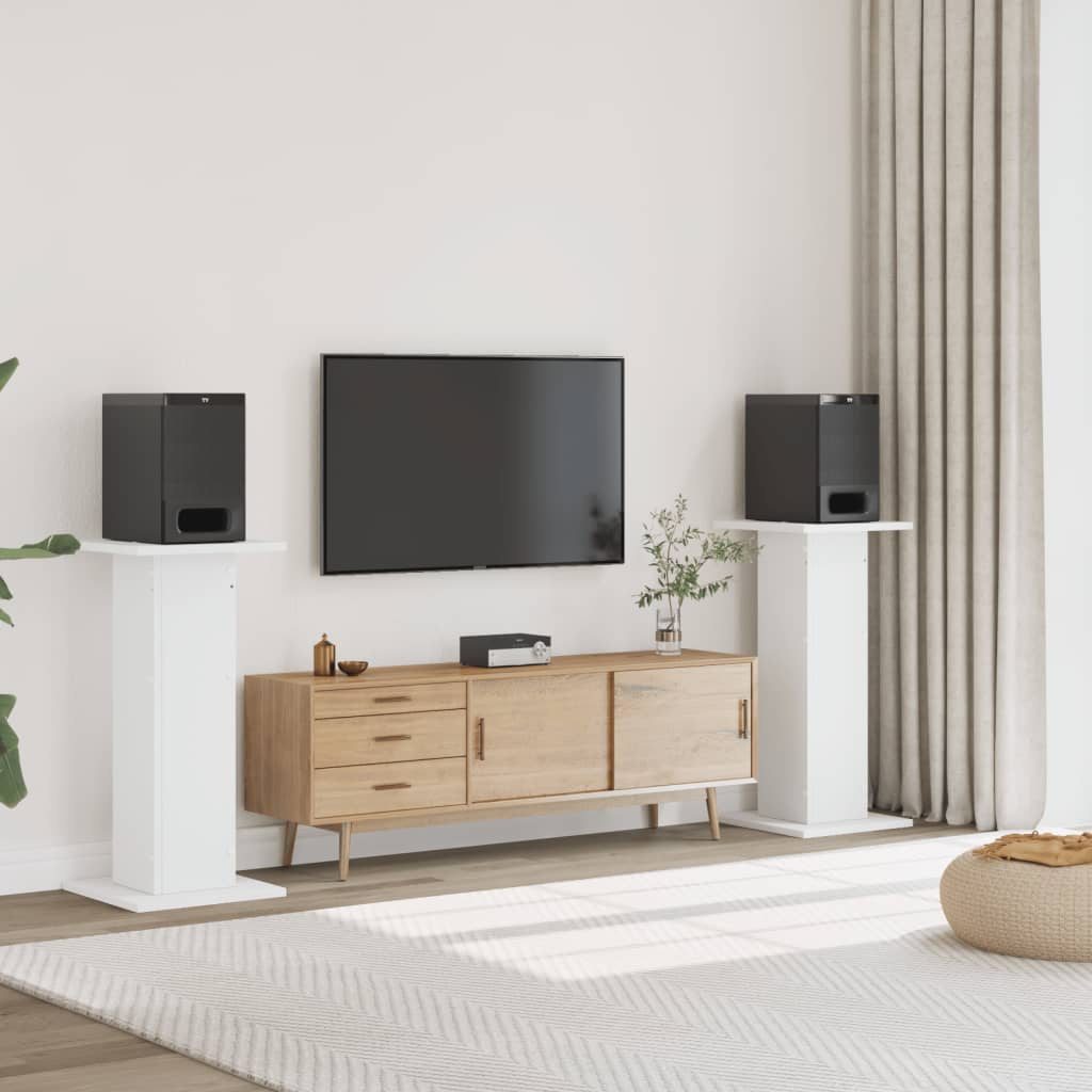 Lautsprecherständer, 2er-Set, Weiß, 95cm