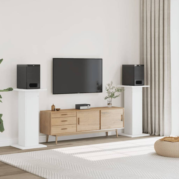 Lautsprecherständer, 2er-Set, Weiß, 95cm