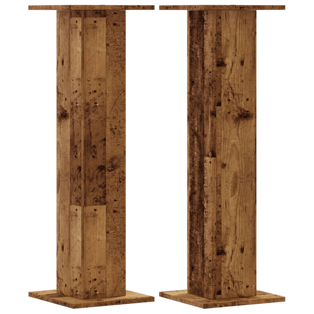 vidaXL Pieds d'enceinte 2 pcs Aspect bois de récupération 30x30x95 cm