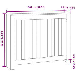 Heizkörperverkleidung Altholz-Optik 104 cm
