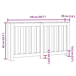 Heizkörperverkleidung Altholz-Optik 149 cm