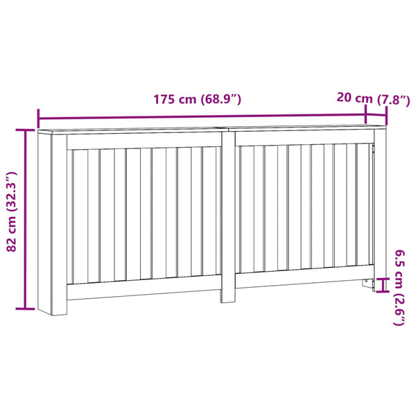 Weiße Heizkörperverkleidung 175 cm