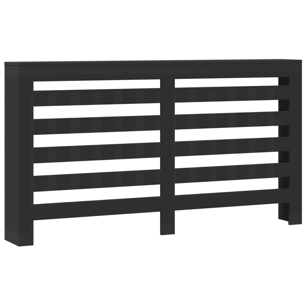 Schwarze Heizkörperverkleidung 175 cm