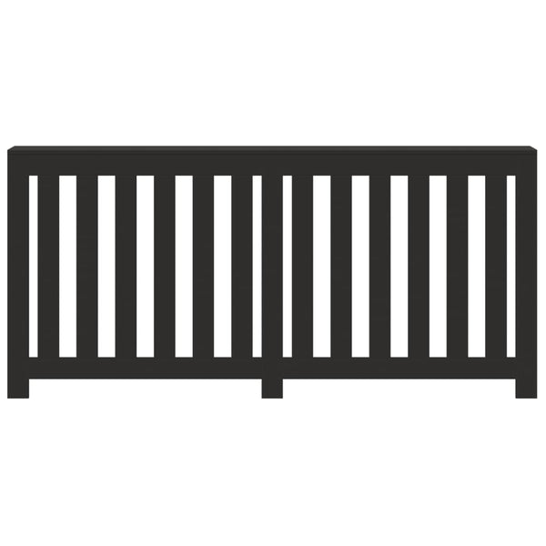 Schwarze Heizkörperverkleidung 175 cm