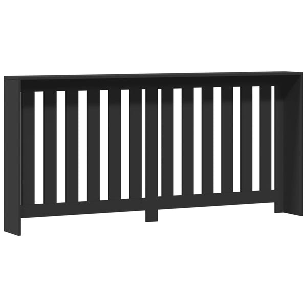 Schwarze Heizkörperverkleidung 175 cm