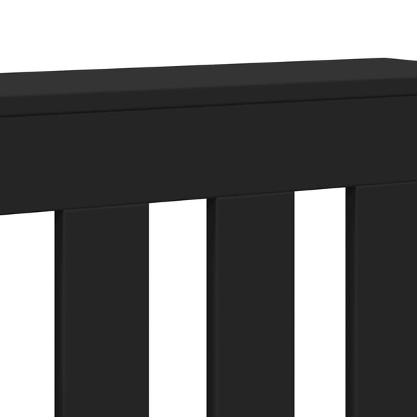 Schwarze Heizkörperverkleidung 175 cm