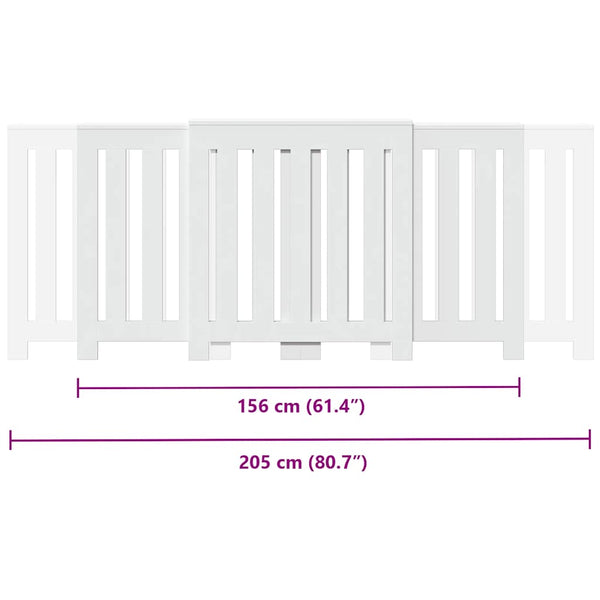 Heizkörperverkleidung Weiß 205cm