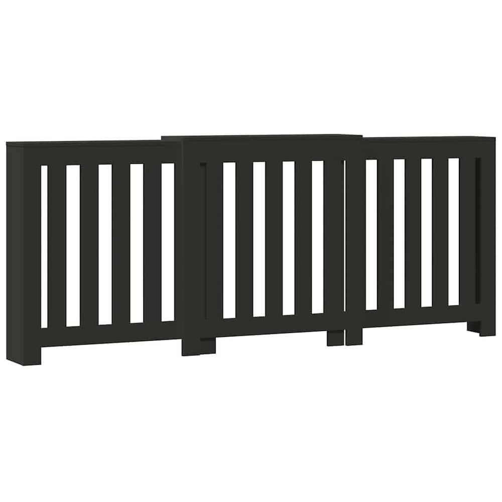 Schwarze Heizkörperverkleidung 205 cm