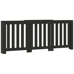 Schwarze Heizkörperverkleidung 205 cm