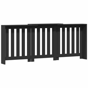 Schwarze Heizkörperverkleidung 205 cm