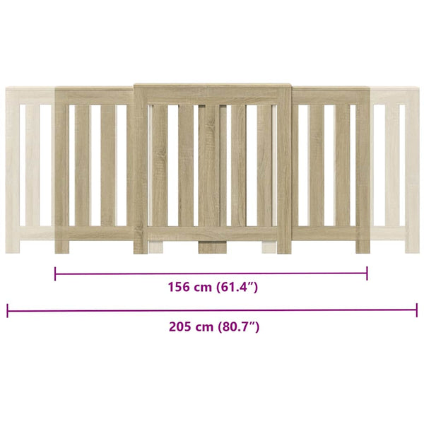 Sonoma-Eiche Heizkörperverkleidung 205 cm