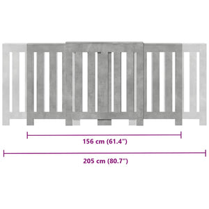 Betongraue Heizkörperverkleidung 205cm
