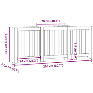 Heizkörperverkleidung Eiche 205 cm