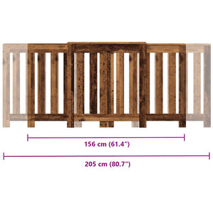 Heizkörperverkleidung Altholz-Optik 205 cm