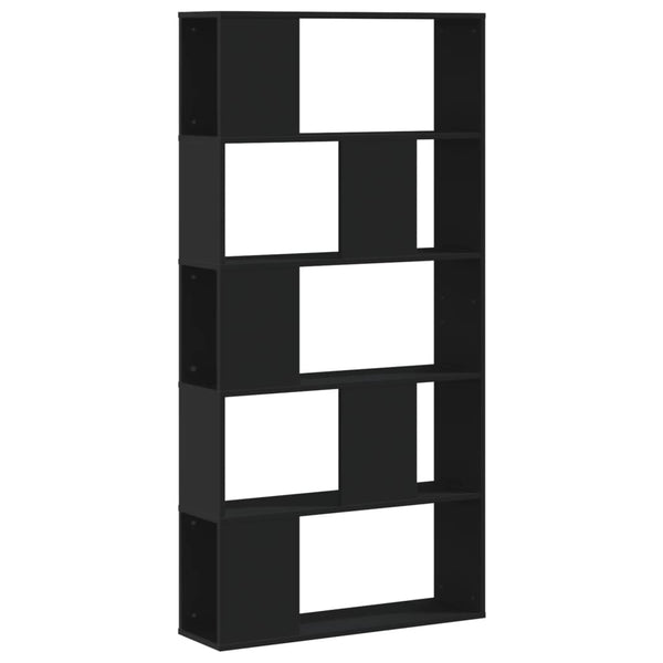Schwarzes Bücherregal mit 5 Böden