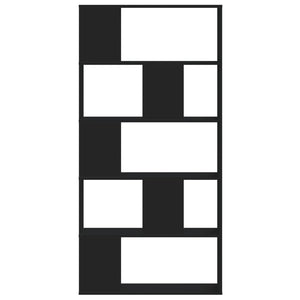 Schwarzes Bücherregal mit 5 Böden