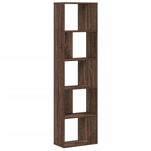 Bücherregal Braun Eichen-Optik, 5 Böden