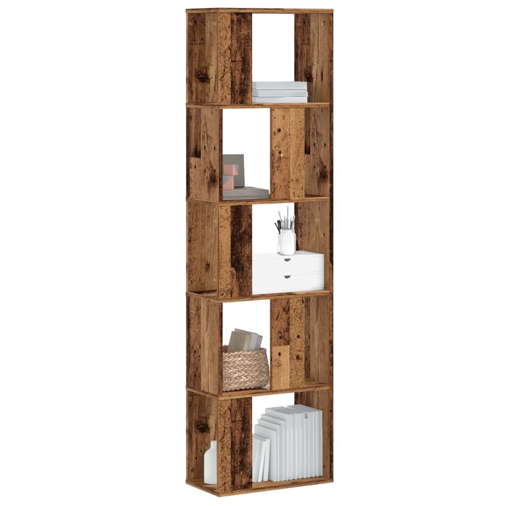 Bücherregal Altholz 5 Böden 162,5 cm hoch