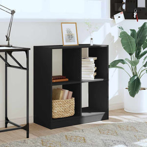 Schwarzes Bücherregal, 68,5 cm breit