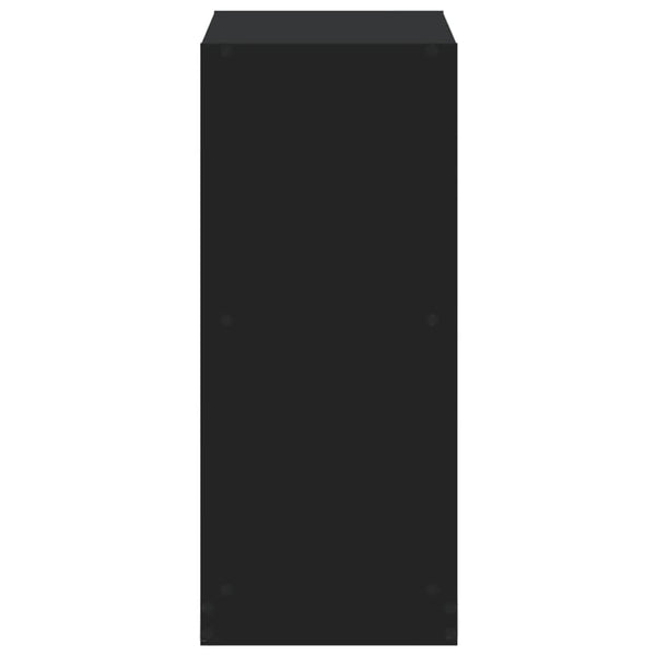 Schwarzes Bücherregal, 68,5 cm breit