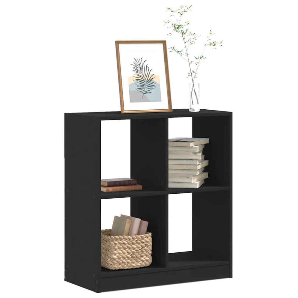 Schwarzes Bücherregal, 68,5 cm breit