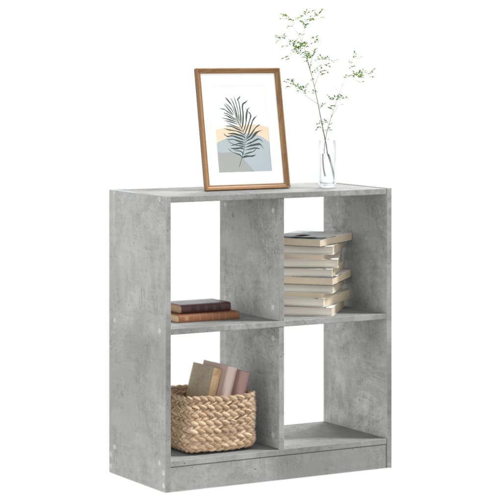 Betongraues Bücherregal, 68,5 cm