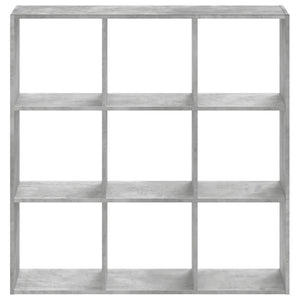 vidaXL Bibliothèque gris béton 102x32x102 cm bois d'ingénierie