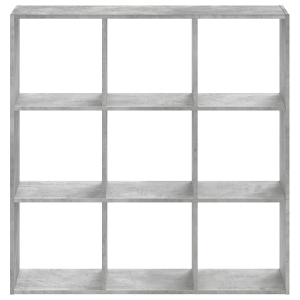 vidaXL Bibliothèque gris béton 102x32x102 cm bois d'ingénierie