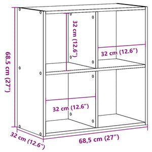 Bücherregal Grau Sonoma 68,5 cm