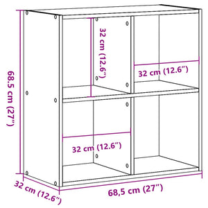 Bücherregal Altholz-Optik, 68,5 cm