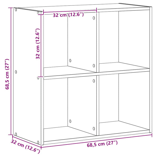 Bücherregal Artisan Eiche 68,5 cm