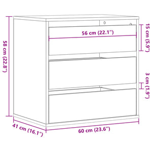 Kommode Räuchereiche 60 cm