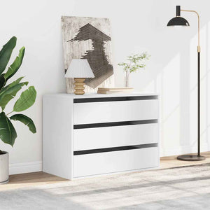 Weiße Kommode 80 cm Holzwerkstoff