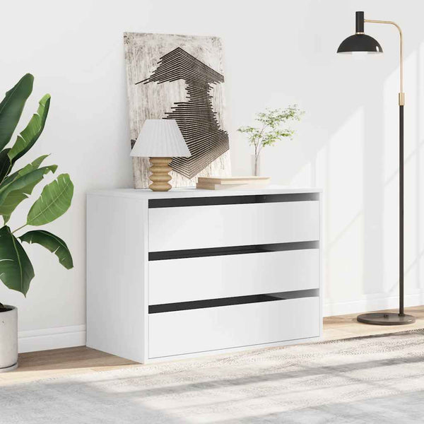 Weiße Kommode 80 cm Holzwerkstoff