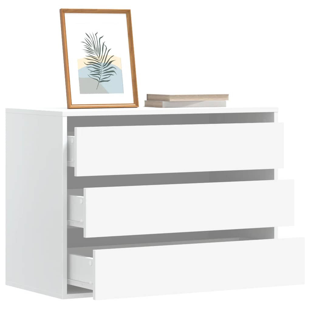 Weiße Kommode 80 cm Holzwerkstoff