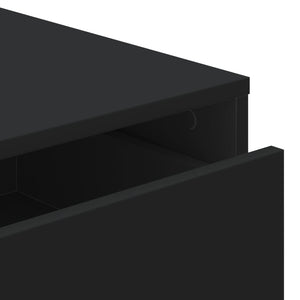 Schwarze Kommode 4 Schubladen 40x76 cm