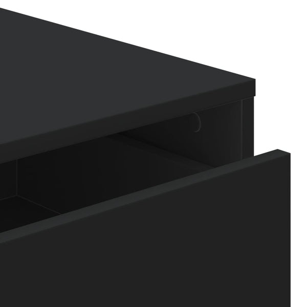 Schwarze Kommode 4 Schubladen 40x76 cm