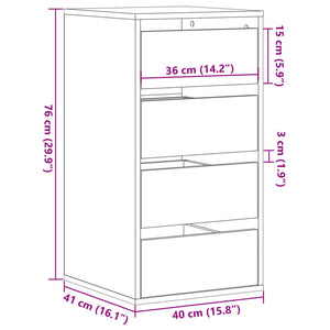 Kommode Grau Sonoma 40x41x76 cm