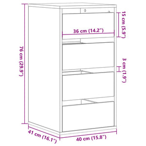 Kommode Artisan Eiche 40x41x76 cm