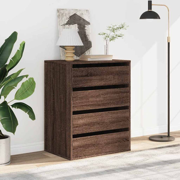Kommode Braun Eichenoptik 60 cm