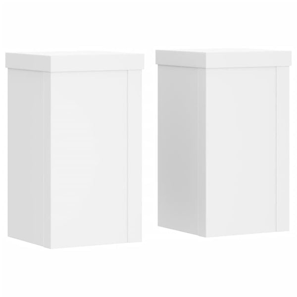 Pflanzenständer 2er Set Weiß 10x10x18cm