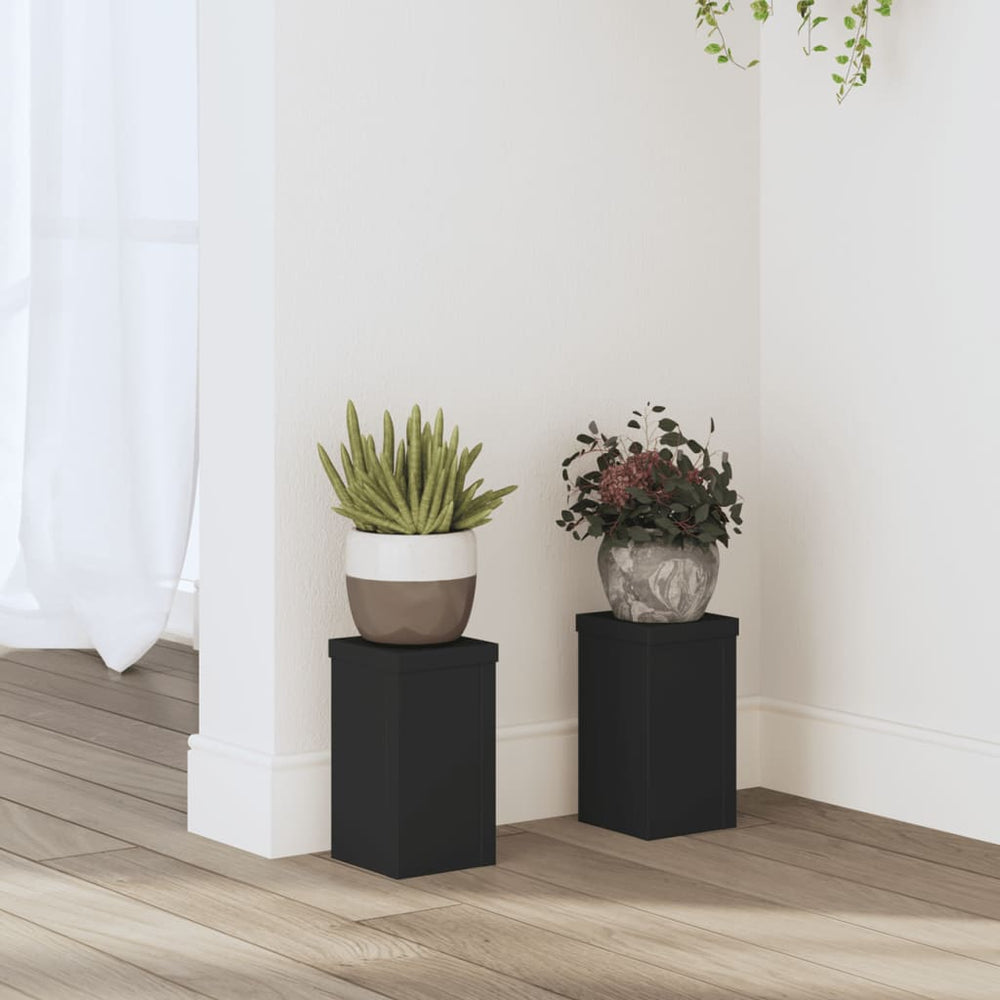 Pflanzenständer 2er Set, Schwarz, 18cm
