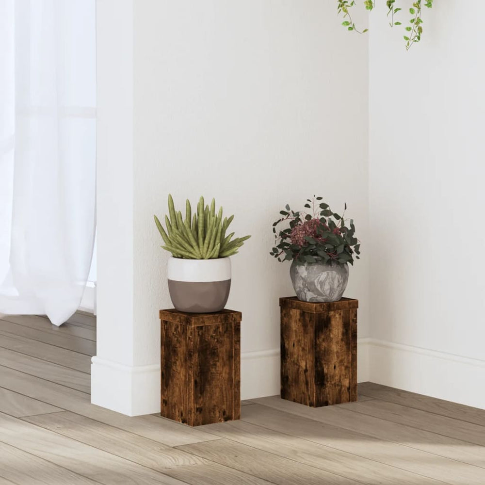 Pflanzenständer 2er Set Räuchereiche 18cm