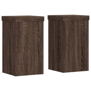 Pflanzenständer 2er Set Braun Eiche 18cm