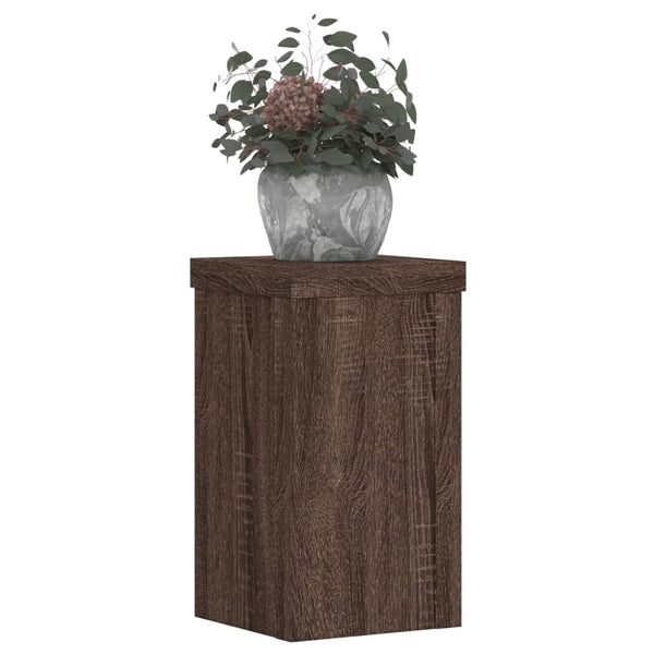 Pflanzenständer 2er Set Braun Eiche 18cm