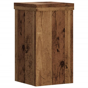vidaXL Supports à plantes 2 pcs Aspect vieux bois 10x10x18 cm Bois d'ingénierie