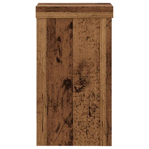 vidaXL Supports à plantes 2 pcs Aspect vieux bois 10x10x18 cm Bois d'ingénierie