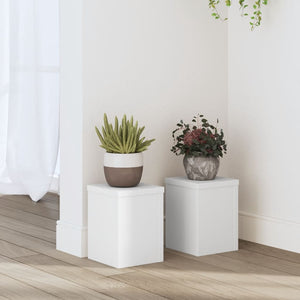 Pflanzenständer 2er Set, Weiß, 15x15x20 cm