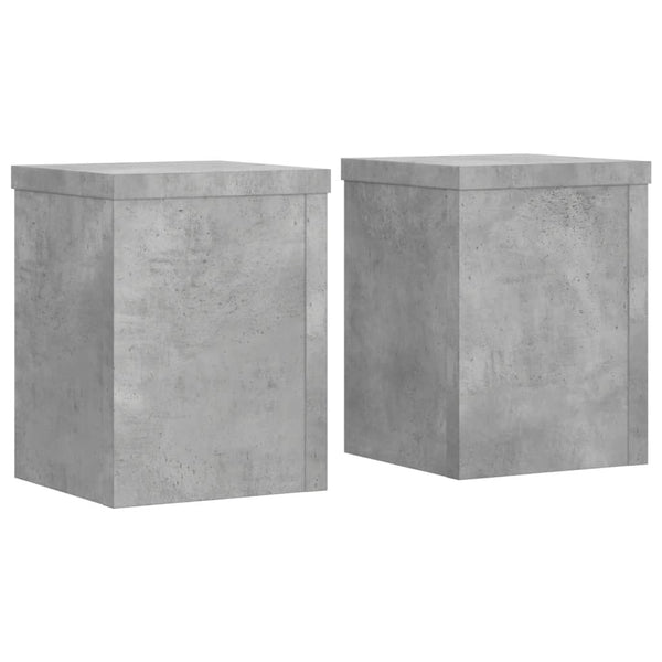 Betongraue Pflanzenständer, 2er-Set